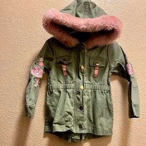 Toddler girls military jacket